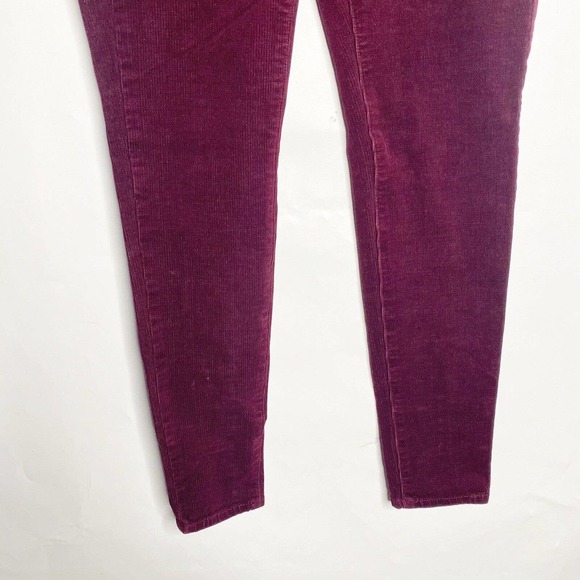 American Eagle Super Stretch Skinny Jeans Corduroy Sz 2 short Wine Purple - Picture 3 of 10